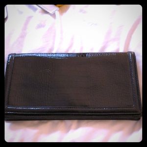 Banana Republic Black Textured Clutch